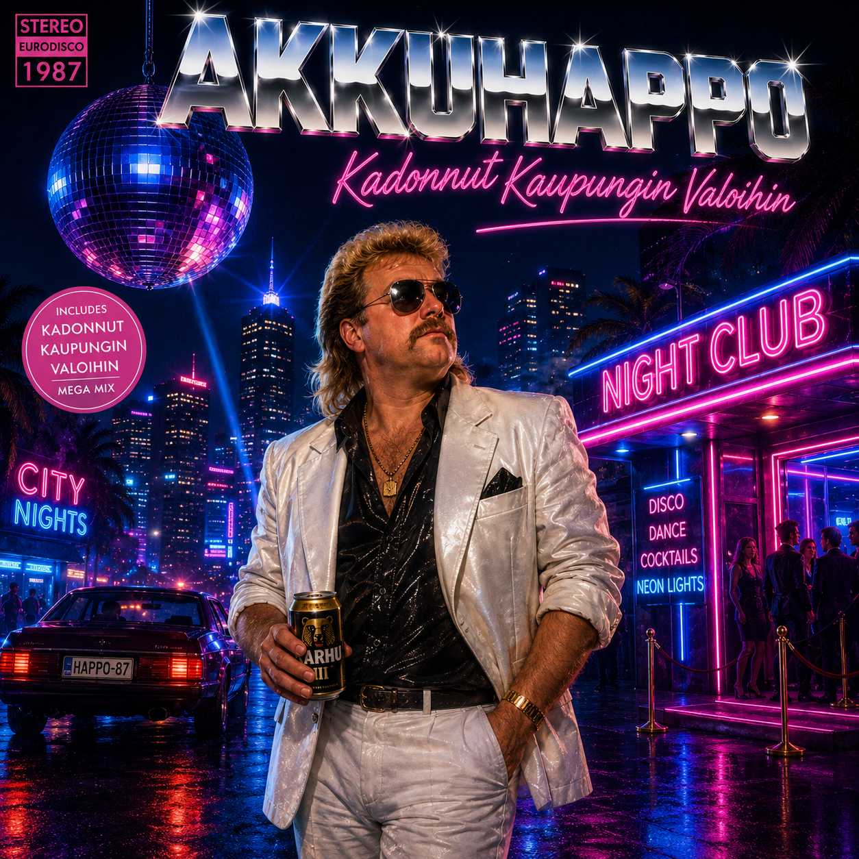Kadonnut kaupungin valoihin -biisin kansikuva
