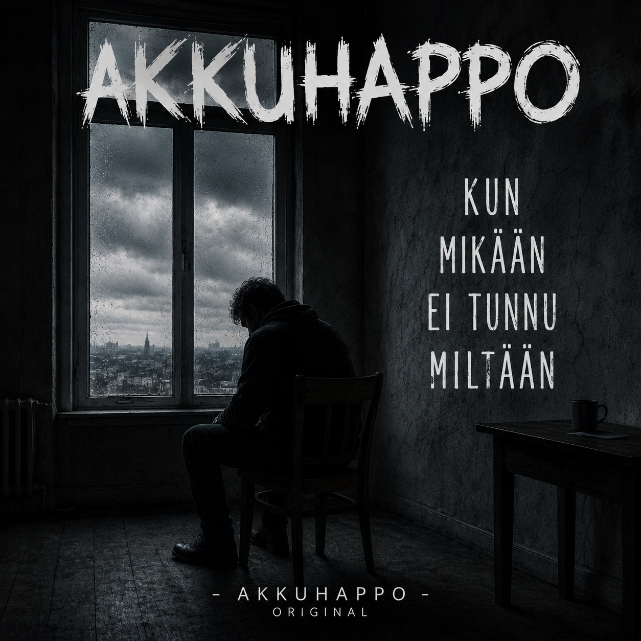 Kun mikään ei tunnu miltään -biisin kansikuva