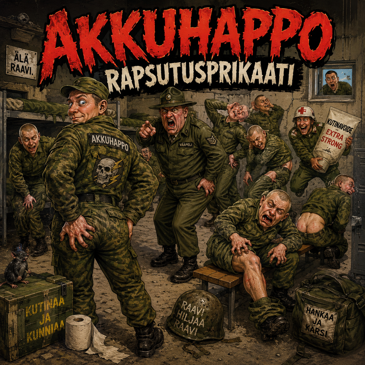 Rapsutusprikaati-biisin kansikuva